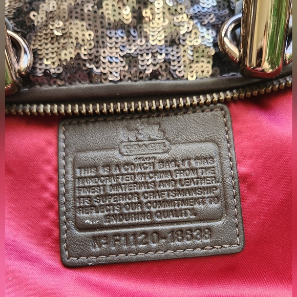 Coach Madison Sophia Ocelot Sequin Satchel Crossbody Mini (18638) RARE! - Picture 16 of 16